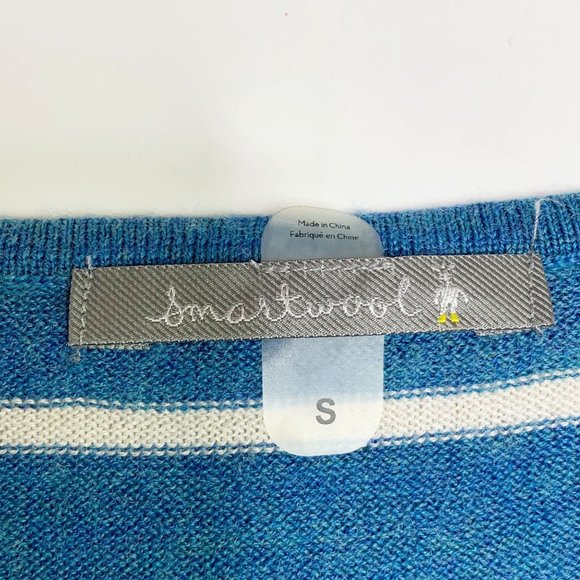 Smartwool Everyday Striped Sweater Sz S Blue - Picture 3 of 8